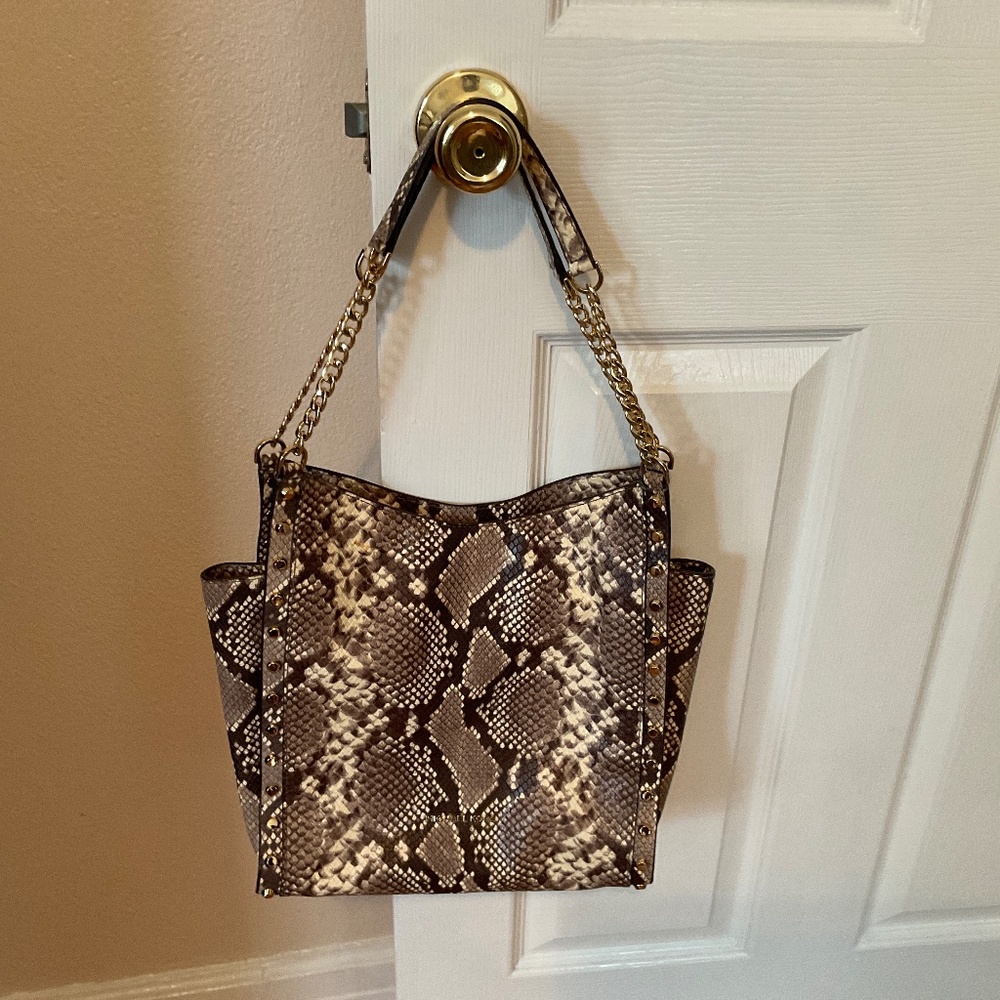 Ladies Michael Kors leather snakeskin tote bag